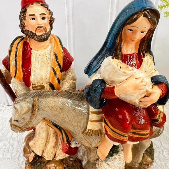 Fitz And Floyd Nativity Figurine Holiday Musical "The Journey" Tune O Holy Night - Picture 6 of 14